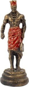 Escultura Xangô Realista Vintage Resina 10 cm